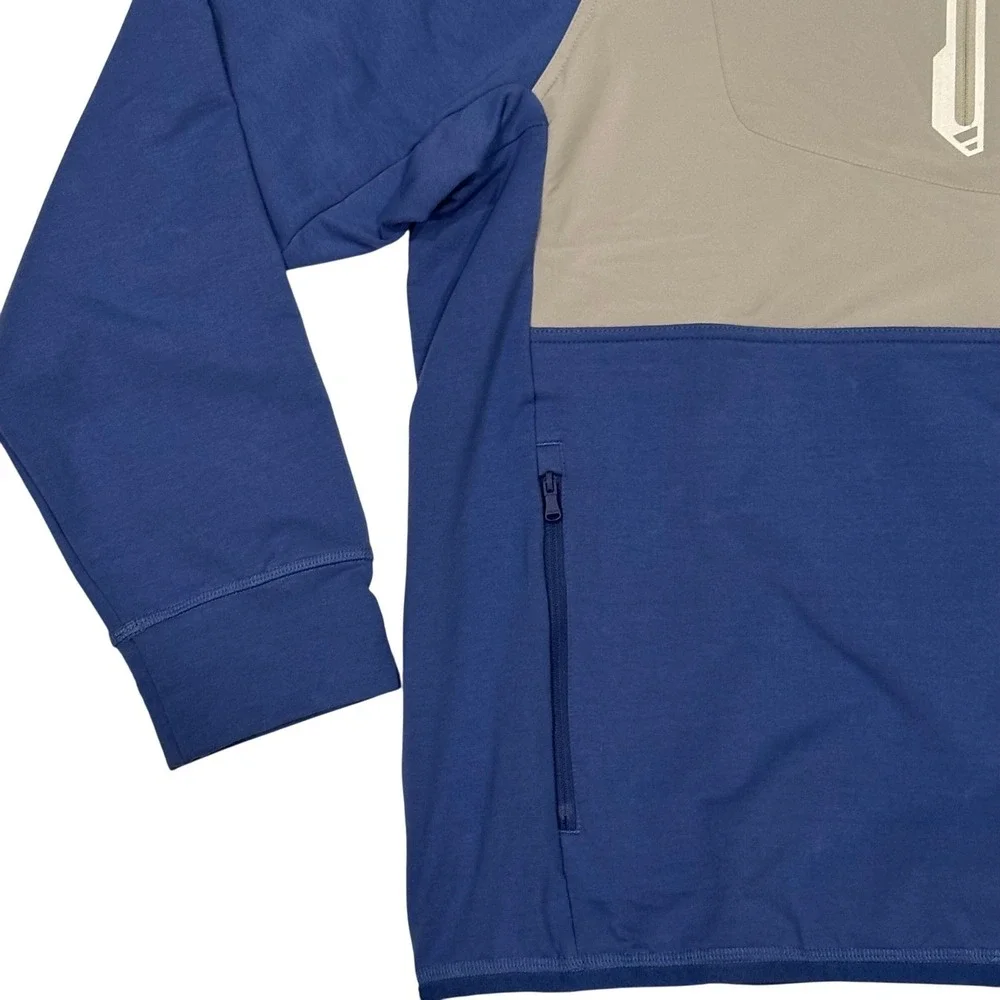 RLX Ralph Lauren Men's XXL 2XL Blue Gray Half Zip Hoodie Wicking Golf Jacket NEW - Picture 3 of 11
